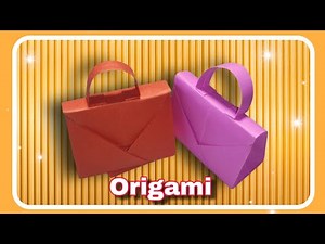 Como fazer uma linda Caixinha de papel / Bolsa em Origami. Tutorial detalhado
