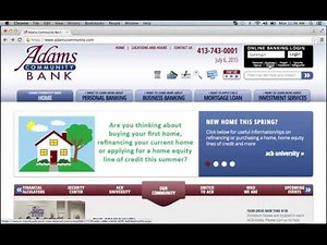 Adams Community Bank Online Banking Login Instructions