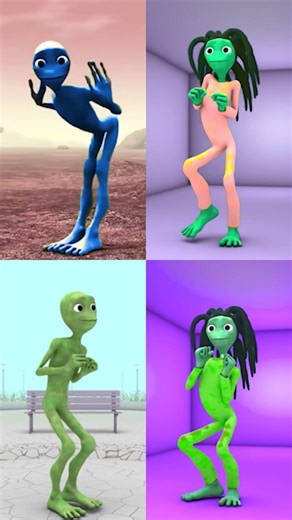 Green Alien Dance | El Chombo - Dame Tu Cosita feat. - Yeşil Uzaylı Dansı #dametucosita #shorts