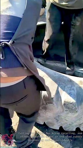 Fast Car Tire Cutting for Recycling #tools #shorts #viral #creative #video