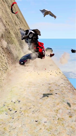 Realistic Highway Crash #61 😱 BeamNG Drive Game #beamngcrashes #beamngshorts
