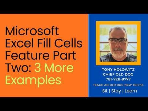 Microsoft Excel Fill Cells Feature Part Two: 3 More Examples