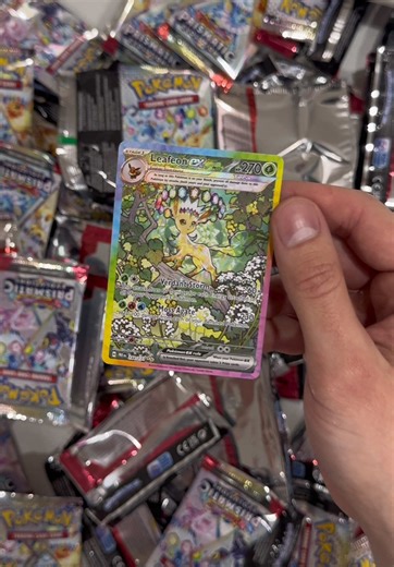 Opening 50 packs of Prismatic Evolutions for science! #pokemon #pokemontiktok #pokemonpackopening #pokemoncards #prismaticevolutions