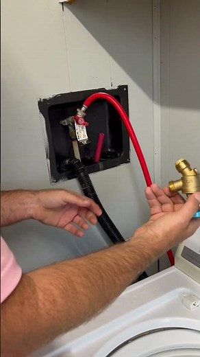 Installing shark bite valve for washing machine.