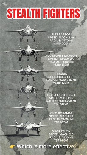 Modern Stealth Fighters: Speed vs Range