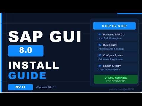 SAP GUI 8.00 Complete Installation Guide | Windows 10/11 | NV IT