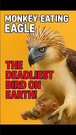 Monkey-Eating Eagle:The Deadliest Bird on Earth #MonkeyEatingEagle #PhilippineEagle #WildAnimalFacts