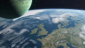 The Day the Green Planet Struck the UK & Ireland ⸻ A colossal emerald-green planet tears through the skies, descending upon the UK and Ireland. 🇬🇧🇮🇪💚 Cities vanish beneath tidal waves, mountains crumble into dust, and the world trembles as two worlds collide. 🌊⛰️⚡ The sky glows a haunting green, leaving humanity to witness a final moment of unimaginable chaos. 🌌🔥 What would you do if this happened tomorrow? 👀 ⸻ ❓ Question: Would humanity survive this impact — or vanish in an instant? ⸻ 