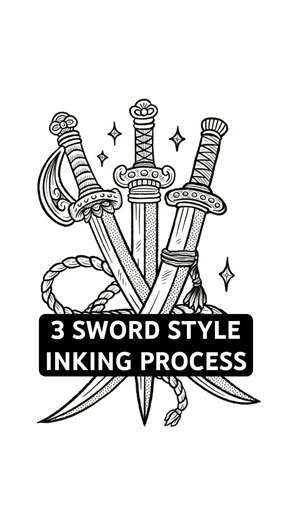 3 Sword Style Illustration Process #onepiece