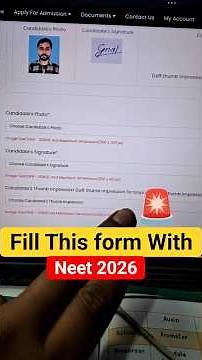 🚨 Fill this form👆 with Neet | Neet 2026 | #neet2026 #neet #ummeed #shorts #ytshorts