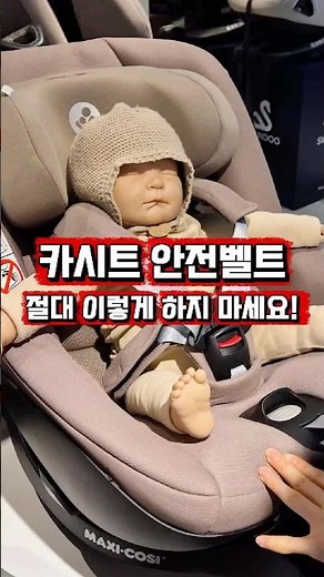 올바른 카시트 안전벨트 체결 방법❗️
