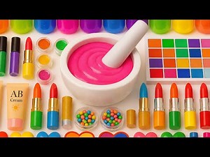Satisfying Slime ASMR Video | DIY How To Make Clear Slime Mixing Makeup Glitters BB Cream Sunscreen