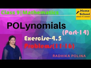 Polynomials|Part-14|Class 9|Exercise-4.5(11-16)|Mathematics|NCERT/CBSE