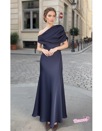 Navy Blue Maxi Dress Luxury Silk Evening Gown Elegant Navy Blue Long Silk Dress Formal Satin Gown Wedding Guest Dress Bridesmaid Prom Dress - Etsy
