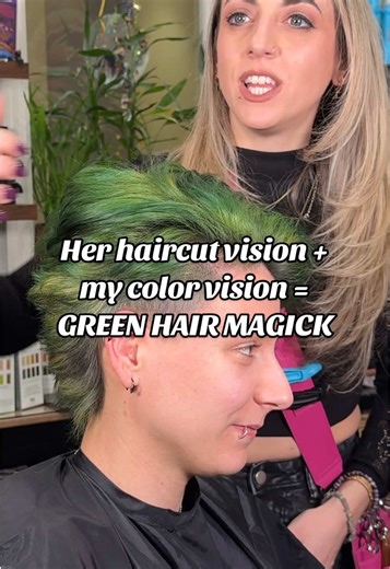 Transforming Tori's Hair with a Green Gradient