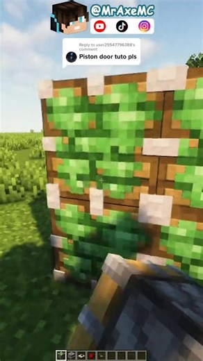 69K views · 544 reactions | Replying to @user25547796388 Piston Door in Minecraft #Minecraft #minecrafttutorial #minecrafthacks #fyp | Streaming 4 | Facebook