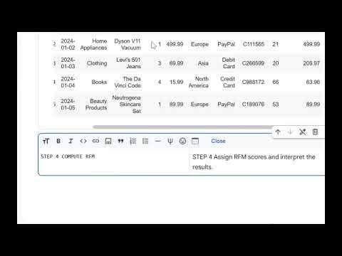 EIS MID EXAM|| RFM Analysis – Live Coding Process & Explanation | Google Colab Project