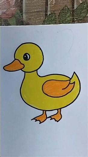 Easy Duck Drawing For Beginners 🦆 #shorts #trending #art #youtubeshorts #drawing #easy #viral #duck