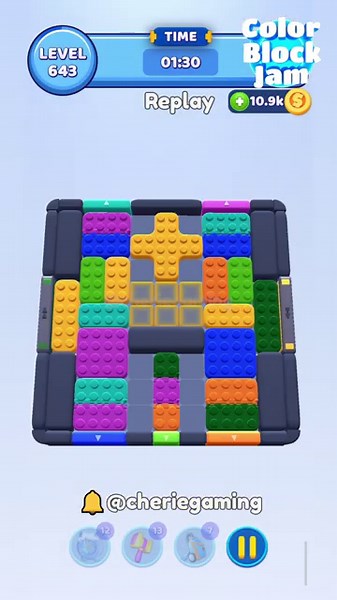 Color Block Jam Level 643 Solution Walkthrough