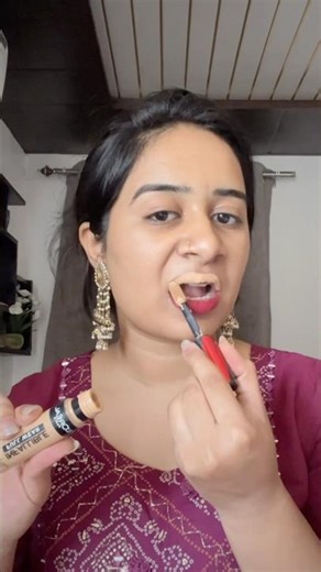 Lipstick Hack with Concealer 😱 Perfect Lips in Seconds! #shorts #trending #viral #ytshorts #hack
