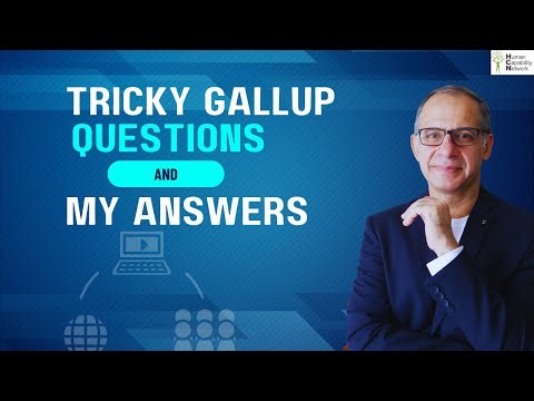 TRICKY GALLUP INTERVIEW QUESTIONS & MY ANSWERS