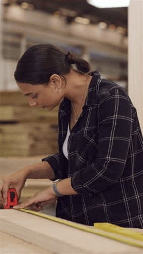 clip-4014642149-carpentry-workshop-woman-measuring-tape-furniture ...