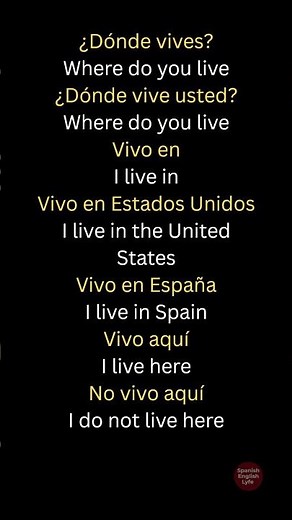 Learn Spanish with English Translation | Where Do You Live in Spanish for Beginners