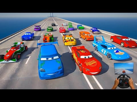 Race All Cars 2 Crazy Track McQueen VS The King Snot Rod Boost Wingo DJ Francesco and Friends