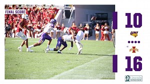 3.4K views · 207 reactions | Your final score here in Ames presented by Lincoln Savings Bank has your Panthers falling to the Cyclones 10-16. #EverLoyal | UNI Football | Facebook