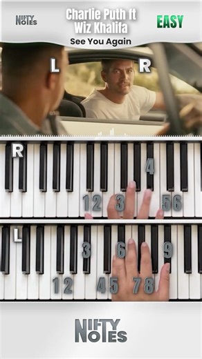 Wiz Khalifa, Charlie Puth - See You Again | Piano Tutorial #shorts #piano #pianotutorial
