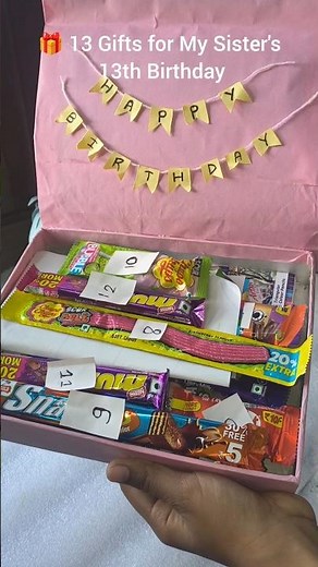 🎁 13 Gifts for My Sister's 13th Birthday | Handmade Birthday Surprise Box 🎂#gift #craft #handmade