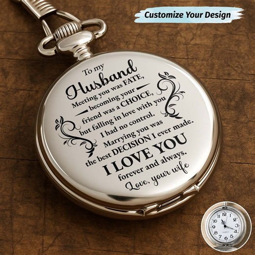 Elegant Pocket Watch for Hubby 💑 Customize Yours 👉 https://almagems.com/products/HSB062_SWATCH Worldwide shipping 🌍 | Alma Gems Store