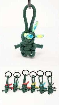 Ninja Turtles–inspired paracord keychain #shorts #keychain #diy
