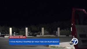 Hikers trapped by high tide on Marin County beach