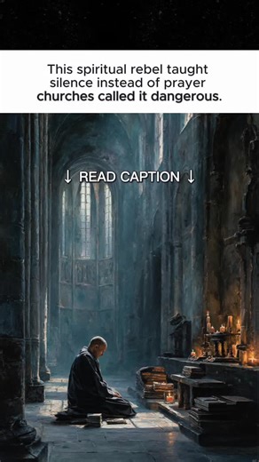 LoneStoicSpirit on Instagram: "Meister Eckhart didn’t teach people how to pray. He taught them how to be silent. A monk in robes. A scholar with credentials. Standing inside the Church — but pointing beyond it. While priests taught words, Eckhart taught emptiness. While sermons multiplied, he said one thing: Stop speaking. Listen. He told people that God is not reached through repetition, ritual, or fear. That the deepest truth arrives when the mind goes quiet. When even the idea of God is relea