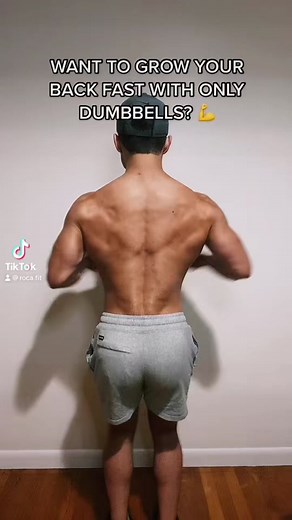 Watch if you wnat to get a BIG BACK FAST!! #back #dumbbellworkout #gym #gymtok #homeworkout #weightlifting #bodybuilding #workout #homeworkout #backworkout