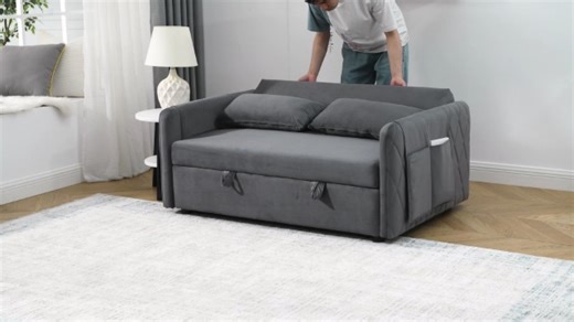 Watch Modern Convertible Sofa Bed on Amazon Live