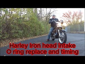 Harley iron head Sportster XLCH intake O ring replacement and magneto timing. #motorcycle #xlh
