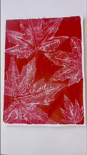Quickest Botanical Gelli Print Ever! Beginners Friendly🍁#gelliprint #botanical #gelliplate #leaves