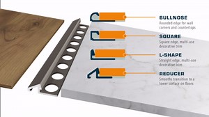 TrimMaster White 3/8 in. x 98-1/2 in. PVC Bullnose Tile Edging Trim H7802BW98