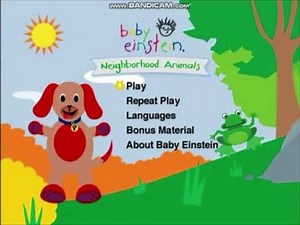 Baby Einstein neighborhood animals dvd menu