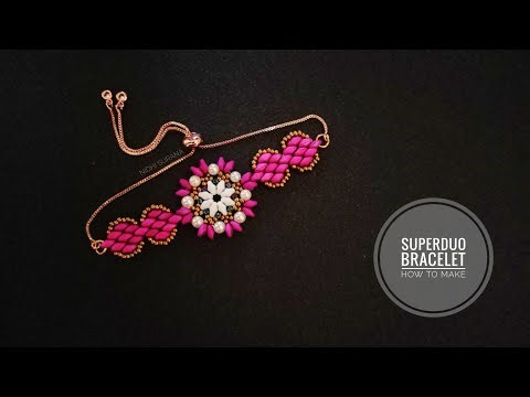 🎀 “DIY Adjustable Bracelet with Super duo Beads & Pearls – So Pretty & Easy!” 