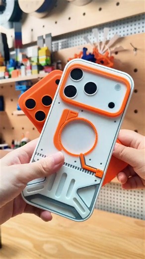 213K views · 146 reactions | Sparkling orange x white phone case~ Make you stand out⚪️. Leave a comment and like this post if you like it~ Printer: K2 Pro Model : https://www.crealitycloud.com/model-detail/iphone-17-pro-phone-case Creality Cloud #creality #creality3D #PhoneCase #iPhone #crealityK2Pro | Creality | Facebook