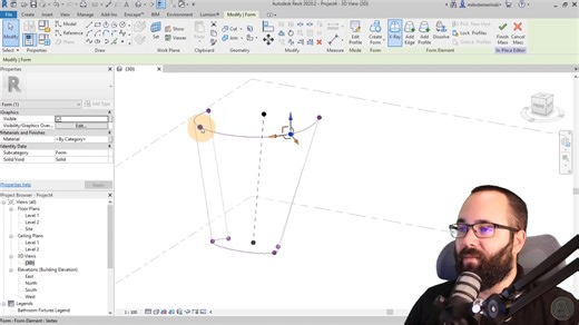 REVIT 曲面表皮编辑教程-Complex Mass Modeling in Revit Tutorial
