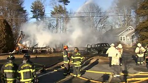 Raging Fire Quickly Destroys Stoughton Home After Residents in Area Report Hearing Explosion