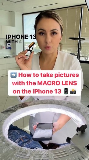 How to use the MACRO LENS for the iPhone 13: ⤵️ #1 Go to Camera Settings on iPhone ➡️ I like to record my videos in 4K to be super precise ➡️ Turn off Lens Correction ➡️ Turn off Macro Control #2 Put the Lens on the bottom camera 👤 In Portrait Mode: You don't have to get super close, you can be further away from the eye to get the perfect photo 💡 If the light goes yellow I turn the camera toward the light and bring it back to readjust it 📸 Regular Photo Settings: You can get very close in thi