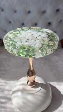 Resin Art. Epoxy with roses! #diy #epoxy_resin #resinart