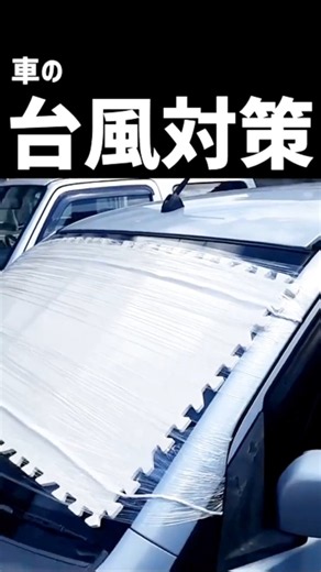 【車の台風対策】フロントガラスを守る！台風が来る前にできること #台風 #台風対策 #車 #diy #7防災グッズ