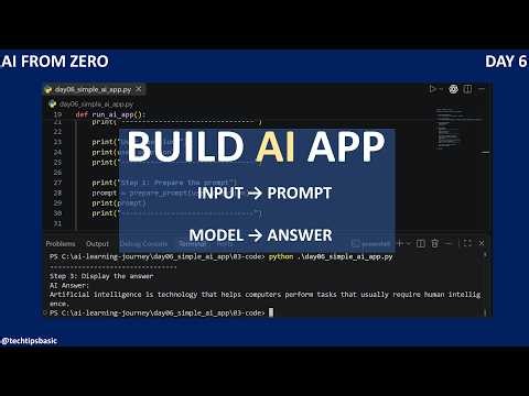 Build a Simple AI App with Python for Beginners | AI From Zero Day 6