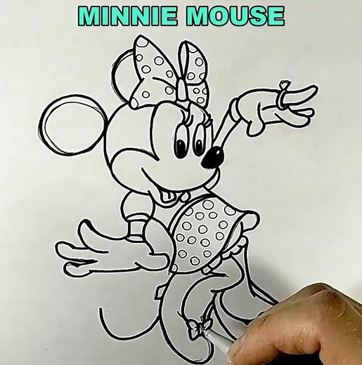 We draw and color Disney's Minnie Mouse | Drawings for children